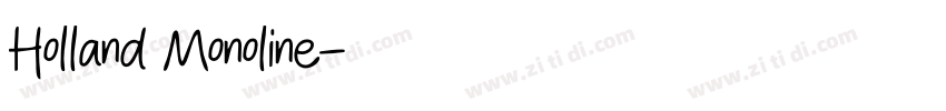 Holland Monoline字体转换
